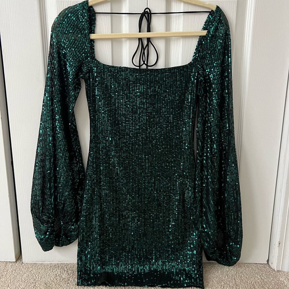 Long sleeve mini dress